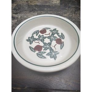 Crock Shop Santa Ana, CA Apple & Leaves Ceramic Pottery Pie Tart Dish